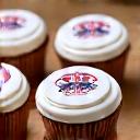 企業イベントで使われたロゴ入りカップケーキ